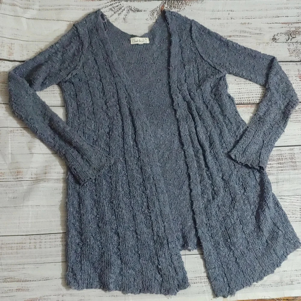 CLOUD CHASERS OPEN TEXTURED CARDIGAN